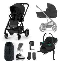 CYBEX Balios S Lux Comfort Bundle - Moon Black