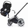 Cybex 2017 / 2018 Priam Frame + Cloud Q SensorSafe Reclining Infant Car Seat - Trekking Chrome / Stardust Black -Cybex cybex 2017 2018 priam frame cloud q sensorsafe reclining infant car seat trekking chrome stardust black 23
