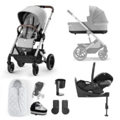 CYBEX Balios S Lux + Cloud T Luxury Bundle - Lava Grey -Cybex cybex balios cloud t lava grey luxury bundle flat