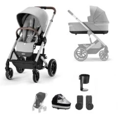CYBEX Balios S Lux Essential Bundle - Lava Grey 33 CYBEX Balios S Lux Essential Bundle - Lava Grey -Cybex cybex balios essentials bundle lava grey flat
