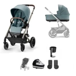 CYBEX Balios S Lux Essential Bundle - Sky Blue -Cybex cybex balios essentials bundle sky blue flat