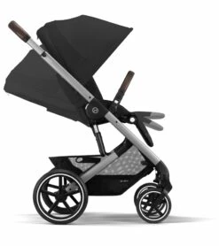 Cybex Balios S Lux 2 Stroller + Aton 2 SensorSafe Travel System Bundle - Silver Frame / Lava Grey / Lavastone Black -Cybex cybex balios s lux 2 stroller aton 2 sensorsafe travel system bundle silver frame lava grey lavastone black 134 2