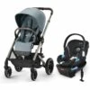 Cybex Balios S Lux 2 Stroller + Aton 2 SensorSafe Travel System Bundle - Taupe Frame / Sky Blue / Lavastone Black -Cybex cybex balios s lux 2 stroller aton 2 sensorsafe travel system bundle taupe frame sky blue lavastone black 53