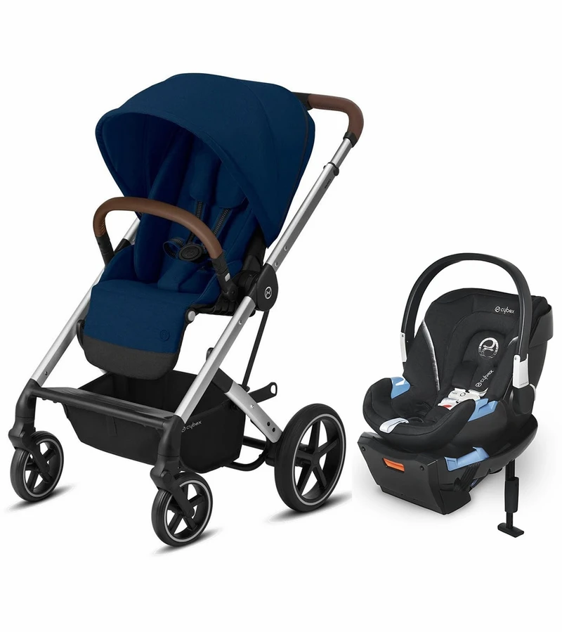 Cybex Balios S Lux Full Size Stroller + Aton 2 SensorSafe Travel System Bundle - Navy Blue / Lavastone Black 3 Cybex Balios S Lux Full Size Stroller + Aton 2 SensorSafe Travel System Bundle - Navy Blue / Lavastone Black