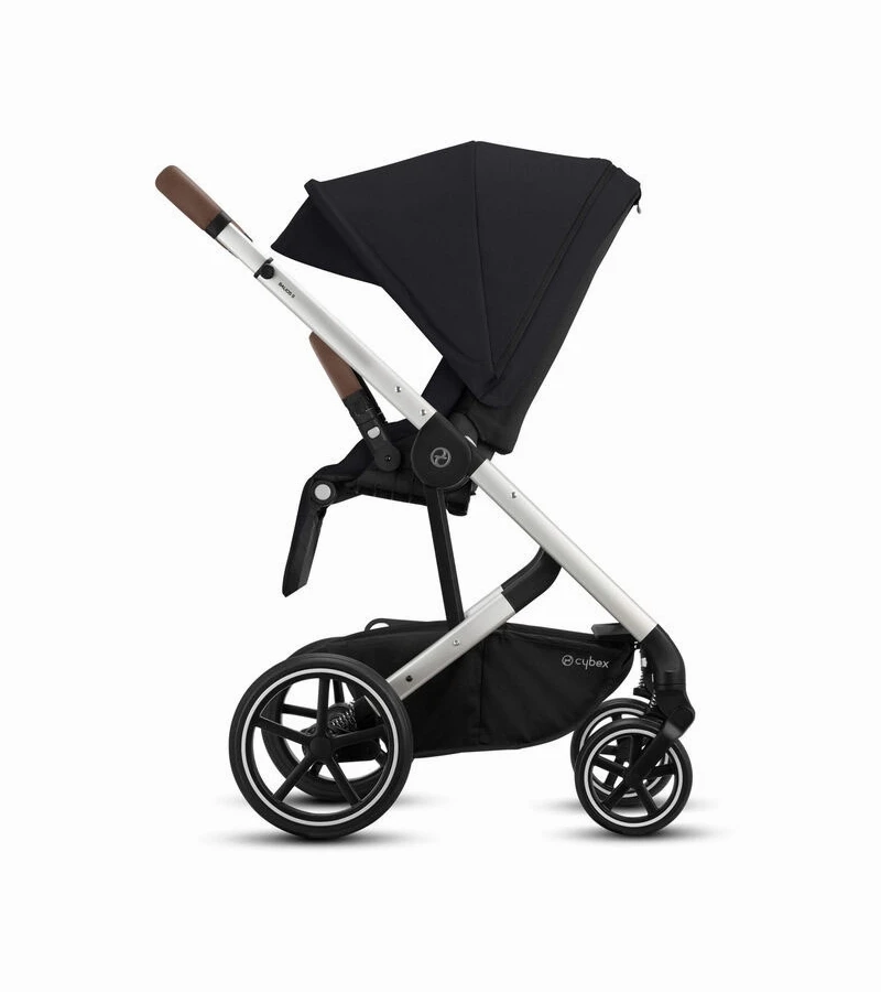 Cybex Balios S Lux Full Size Stroller + Aton 2 SensorSafe Travel System Bundle - Navy Blue / Lavastone Black 5 Cybex Balios S Lux Full Size Stroller + Aton 2 SensorSafe Travel System Bundle - Navy Blue / Lavastone Black - Image 3