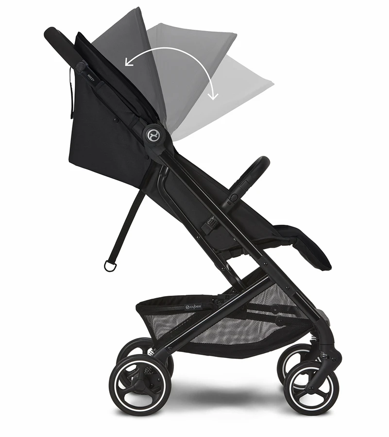 Cybex Beezy 2 Compact Stroller + Aton 2 SensorSafe Travel System Bundle - Moon Black / Lavastone Black 5 Cybex Beezy 2 Compact Stroller + Aton 2 SensorSafe Travel System Bundle - Moon Black / Lavastone Black - Image 3