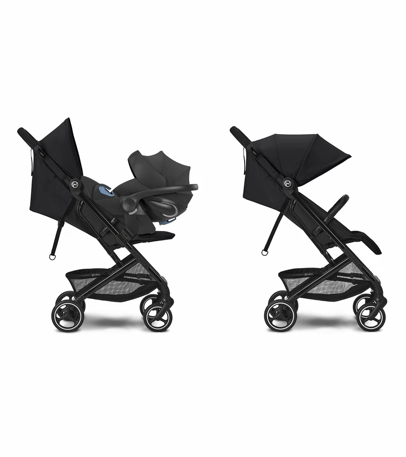 Cybex Beezy 2 Compact Stroller + Aton 2 SensorSafe Travel System Bundle - Moon Black / Lavastone Black 6 Cybex Beezy 2 Compact Stroller + Aton 2 SensorSafe Travel System Bundle - Moon Black / Lavastone Black - Image 4