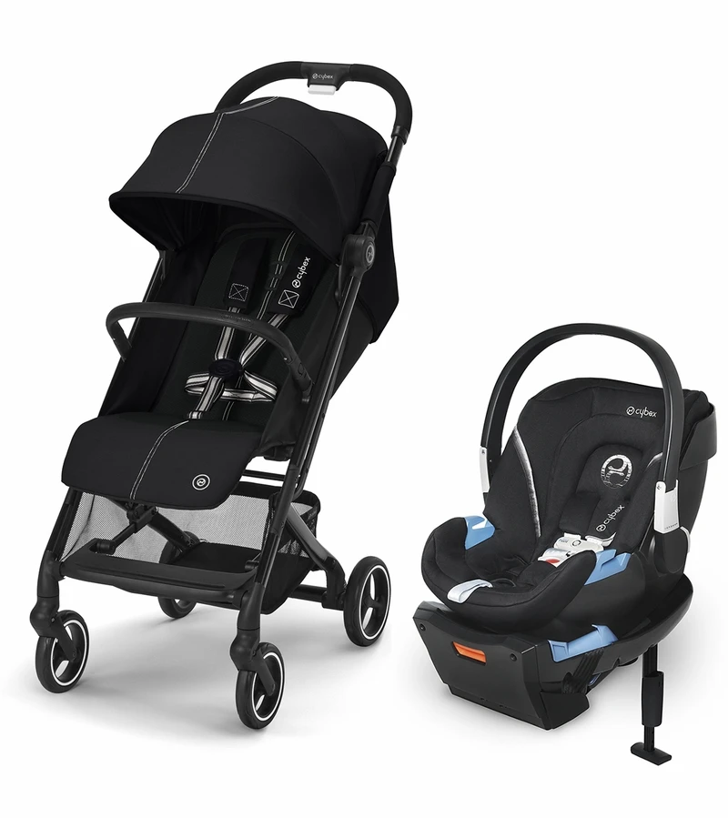 Cybex Beezy 2 Compact Stroller + Aton 2 SensorSafe Travel System Bundle - Moon Black / Lavastone Black 3 Cybex Beezy 2 Compact Stroller + Aton 2 SensorSafe Travel System Bundle - Moon Black / Lavastone Black