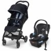 Cybex Beezy 2 Compact Stroller + Aton 2 SensorSafe Travel System Bundle - Ocean Blue / Lavastone Black -Cybex cybex beezy 2 compact stroller aton 2 sensorsafe travel system bundle ocean blue lavastone black 57