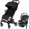 Cybex Beezy Compact Stroller + Aton 2 SensorSafe Travel System Bundle - Deep Black / Lavastone Black -Cybex cybex beezy compact stroller aton 2 sensorsafe travel system bundle deep black lavastone black 175