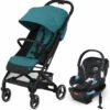 Cybex Beezy Compact Stroller + Aton 2 SensorSafe Travel System Bundle - River Blue / Lavastone Black -Cybex cybex beezy compact stroller aton 2 sensorsafe travel system bundle river blue lavastone black 171