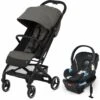 Cybex Beezy Compact Stroller + Aton 2 SensorSafe Travel System Bundle - Soho Grey / Lavastone Black -Cybex cybex beezy compact stroller aton 2 sensorsafe travel system bundle soho grey lavastone black 163
