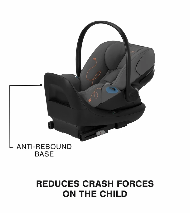 Cybex Cloud G Comfort Extend Reclining Infant Car Seat With Anti-Rebound Bar - Lava Grey 4 Cybex Cloud G Comfort Extend Reclining Infant Car Seat With Anti-Rebound Bar - Lava Grey - Image 2