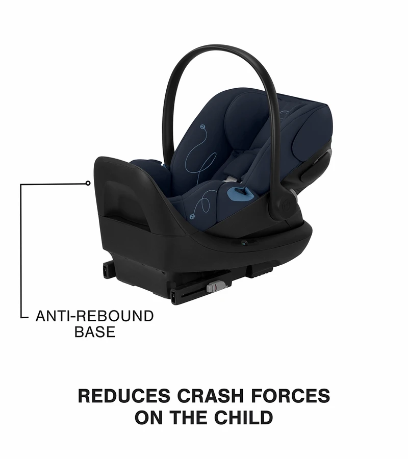 Cybex Cloud G Comfort Extend Reclining Infant Car Seat With Anti-Rebound Bar - Ocean Blue 4 Cybex Cloud G Comfort Extend Reclining Infant Car Seat With Anti-Rebound Bar - Ocean Blue - Image 2