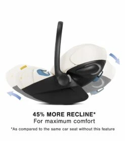 Cybex Cloud G Comfort Extend Reclining Infant Car Seat With Anti-Rebound Bar - Seashell Beige -Cybex cybex cloud g comfort extend reclining infant car seat with anti rebound bar seashell beige 45