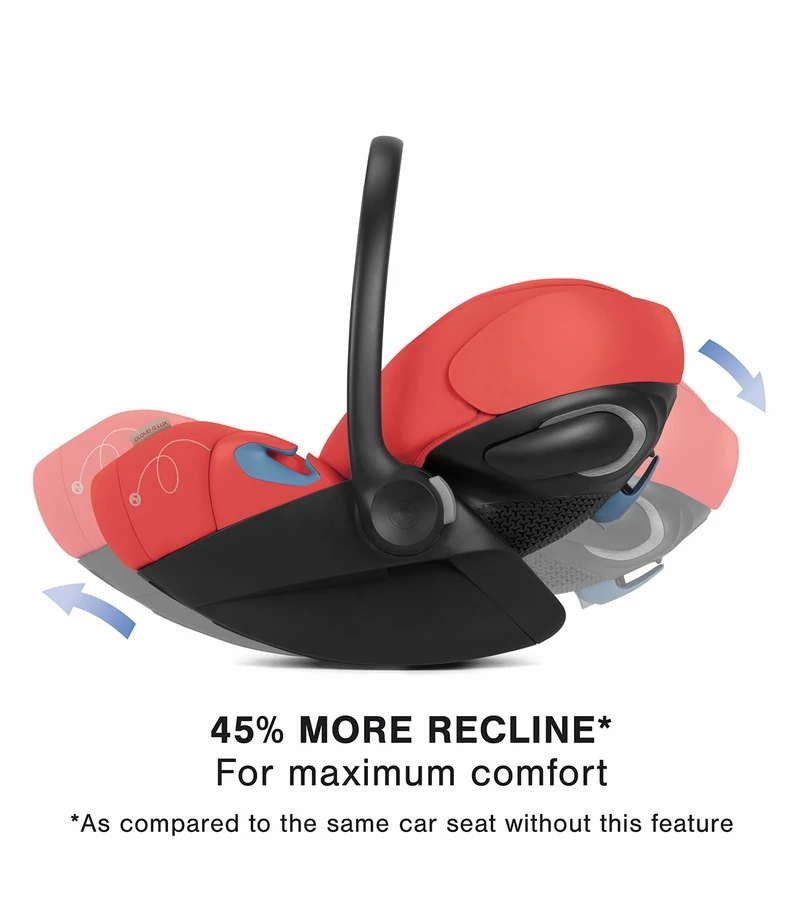 Cybex Cloud G Lux SensorSafe Comfort Extend Reclining Infant Car Seat - Hibiscus Red 5 Cybex Cloud G Lux SensorSafe Comfort Extend Reclining Infant Car Seat - Hibiscus Red - Image 3