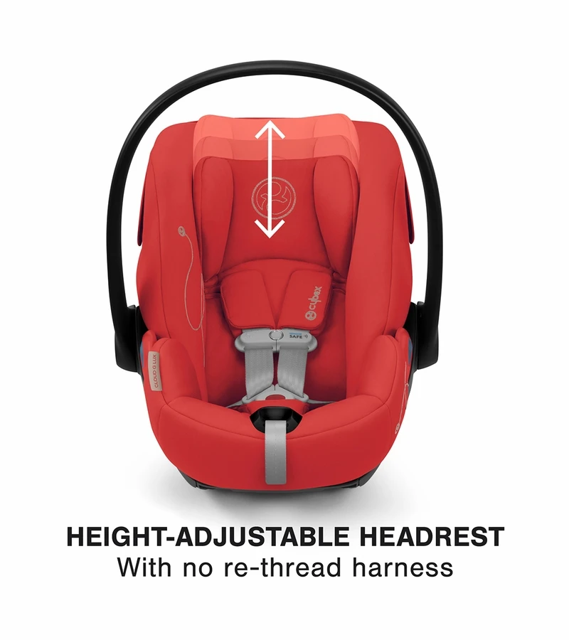 Cybex Cloud G Lux SensorSafe Comfort Extend Reclining Infant Car Seat - Hibiscus Red 6 Cybex Cloud G Lux SensorSafe Comfort Extend Reclining Infant Car Seat - Hibiscus Red - Image 4