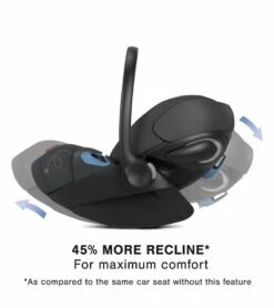 Cybex Cloud G Lux SensorSafe Comfort Extend Reclining Infant Car Seat - Moon Black -Cybex cybex cloud g lux sensorsafe comfort extend reclining infant car seat moon black 36