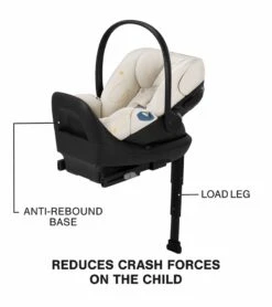 Cybex Cloud G Lux SensorSafe Comfort Extend Reclining Infant Car Seat - Seashell Beige -Cybex cybex cloud g lux sensorsafe comfort extend reclining infant car seat seashell beige 42