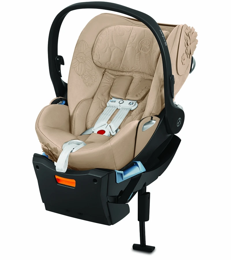 Cybex Cloud Q Sensorsafe Reclining Infant Car Seat - Simply Flowers - Nude Beige 3 Cybex Cloud Q Sensorsafe Reclining Infant Car Seat - Simply Flowers - Nude Beige