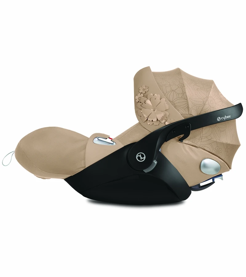 Cybex Cloud Q Sensorsafe Reclining Infant Car Seat - Simply Flowers - Nude Beige 4 Cybex Cloud Q Sensorsafe Reclining Infant Car Seat - Simply Flowers - Nude Beige - Image 2