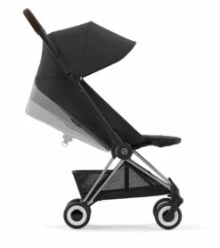 Cybex COYA Compact Stroller + Cloud G Lux SensorSafe Travel System Bundle - Chrome / Sepia Black / Moon Black -Cybex cybex coya compact stroller cloud g lux sensorsafe travel system bundle chrome sepia black moon black 10 2