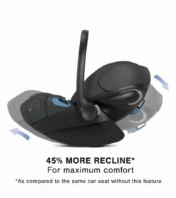 Cybex COYA Compact Stroller + Cloud G Lux SensorSafe Travel System Bundle - Chrome / Off White / Moon Black -Cybex cybex coya compact stroller cloud g lux sensorsafe travel system bundle chrome sepia black moon black 8