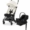 Cybex COYA Compact Stroller + Cloud G Lux SensorSafe Travel System Bundle - Matte Black / Off White / Moon Black -Cybex cybex coya compact stroller cloud g lux sensorsafe travel system bundle matte black off white moon black 7
