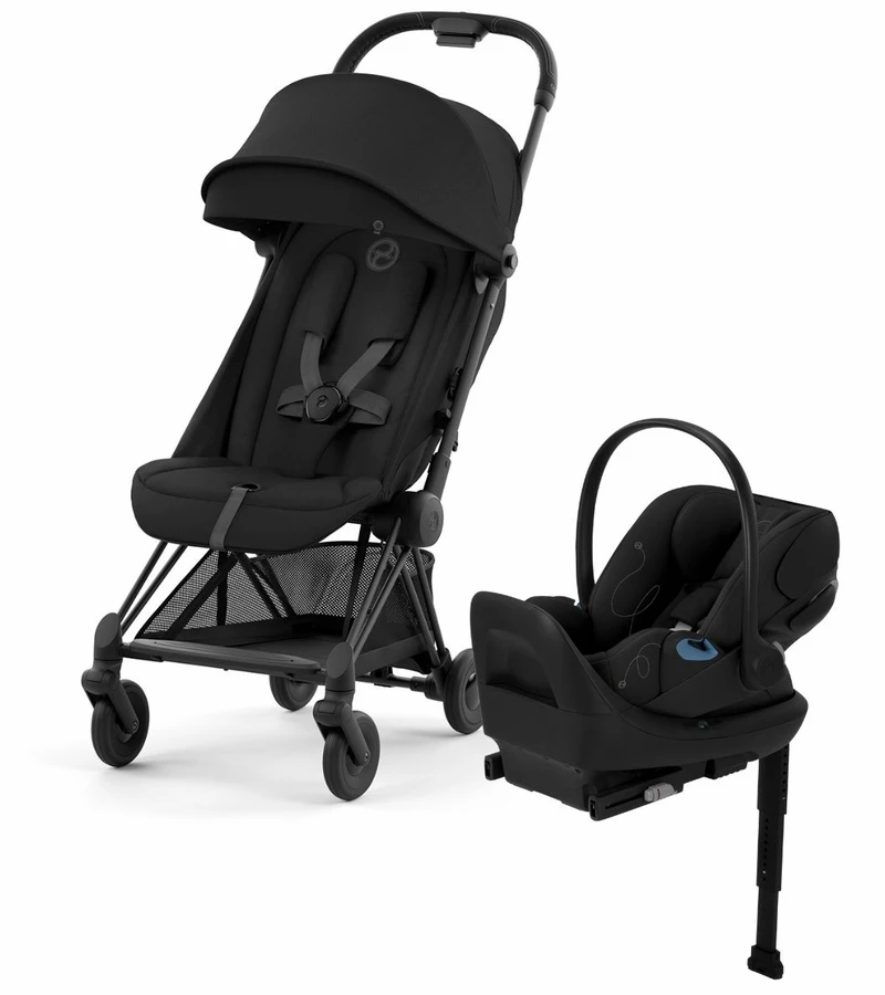 Cybex COYA Compact Stroller + Cloud G Lux SensorSafe Travel System Bundle - Matte Black / Sepia Black / Moon Black 3 Cybex COYA Compact Stroller + Cloud G Lux SensorSafe Travel System Bundle - Matte Black / Sepia Black / Moon Black