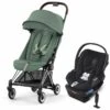 Cybex COYA Compact Stroller + Cloud Q SensorSafe Travel System Bundle - Chrome / Leaf Green / Stardust Black -Cybex cybex coya compact stroller cloud q sensorsafe travel system bundle chrome leaf green stardust black 7