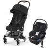 Cybex COYA Compact Stroller + Cloud Q SensorSafe Travel System Bundle - Chrome / Sepia Black / Stardust Black -Cybex cybex coya compact stroller cloud q sensorsafe travel system bundle chrome sepia black stardust black 6