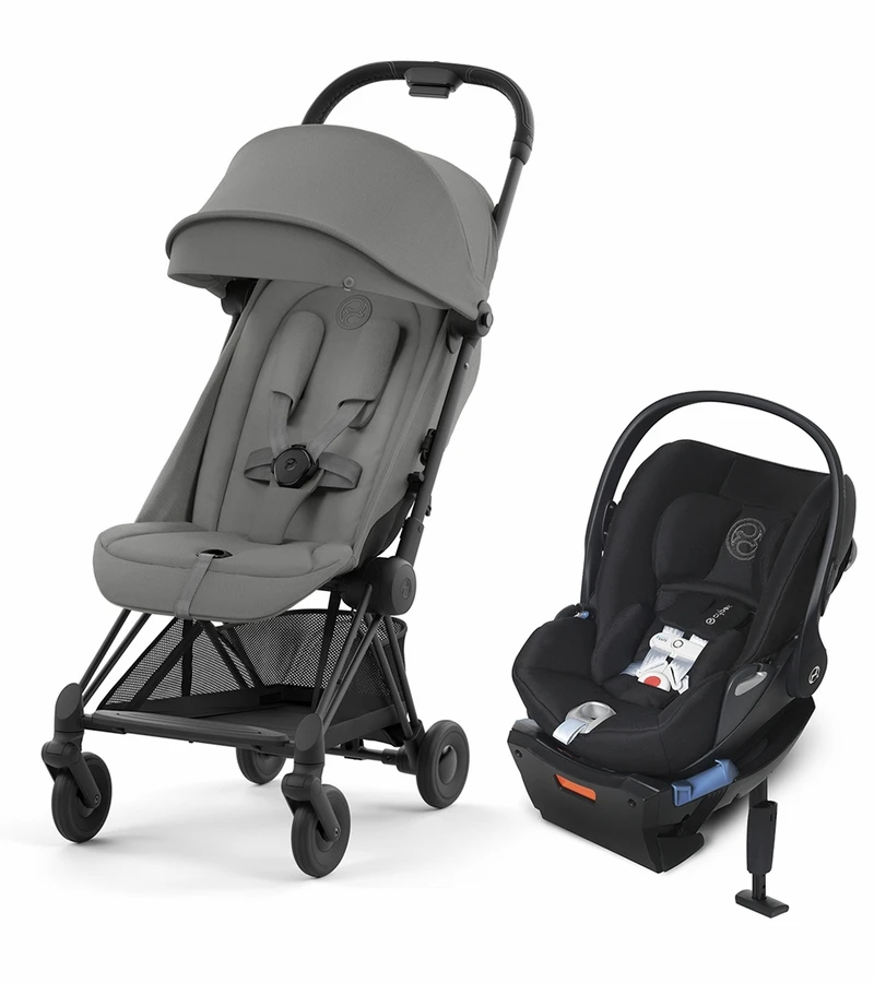 Cybex COYA Compact Stroller + Cloud Q SensorSafe Travel System Bundle - Matte Black / Mirage Grey / Stardust Black 3 Cybex COYA Compact Stroller + Cloud Q SensorSafe Travel System Bundle - Matte Black / Mirage Grey / Stardust Black