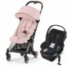 Cybex COYA Compact Stroller + Cloud Q SensorSafe Travel System Bundle - Rose Gold / Peach Pink / Stardust Black -Cybex cybex coya compact stroller cloud q sensorsafe travel system bundle rose gold peach pink stardust black 7