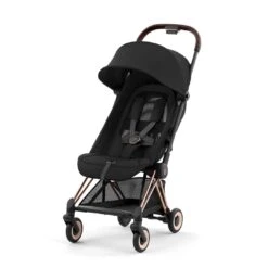 CYBEX Coya Compact Stroller - Sepia Black -Cybex cybex coya sepia black rose gold flat 4