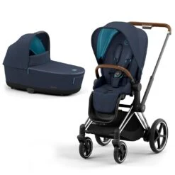 CYBEX E-Priam Pushchair - Conscious Collection - Dark Navy (2022) 13 CYBEX E-Priam Pushchair - Conscious Collection - Dark Navy (2022) -Cybex cybex e priam concious collection dark navy chrome brown carrycot flat
