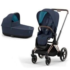 CYBEX E-Priam Pushchair - Conscious Collection - Dark Navy (2022) 17 CYBEX E-Priam Pushchair - Conscious Collection - Dark Navy (2022) -Cybex cybex e priam concious collection dark navy rose gold carrycot flat