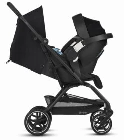 Cybex Eezy S+ 2 + Aton 2 Sensorsafe Travel System Bundle - Navy Blue / Lavastone Black -Cybex cybex eezy s 2 aton 2 sensorsafe travel system bundle classic beige lavastone black 142 1
