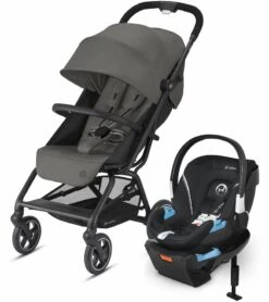 Cybex Eezy S+ 2 + Aton 2 Sensorsafe Travel System Bundle - Soho Grey / Lavastone Black