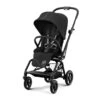 CYBEX Eezy S Twist+2 Pushchair - Black/Moon Black (2022) -Cybex cybex eezy s twist 2 pushchair black moon black 2