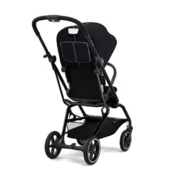 CYBEX Eezy S Twist+2 Pushchair - Black/Moon Black (2022) -Cybex cybex eezy s twist 2 pushchair black moon black 4