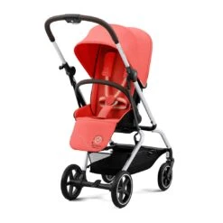 CYBEX Eezy S Twist+2 Pushchair - Silver/Hibiscus Red (2022) -Cybex cybex eezy s twist 2 pushchair silver hibiscus red