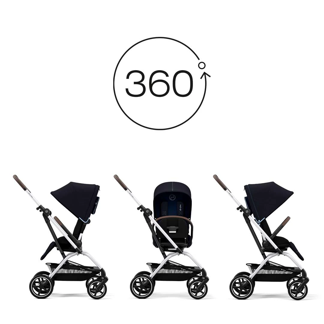 CYBEX Eezy S Twist+2 Pushchair - Silver/Ocean Blue (2022) 8 CYBEX Eezy S Twist+2 Pushchair - Silver/Ocean Blue (2022) - Image 6