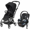 Cybex Eezy S Twist 2 Stroller + Aton 2 SensorSafe Travel System Bundle - Deep Black / Lavastone Black -Cybex cybex eezy s twist 2 stroller aton 2 sensorsafe travel system bundle deep black lavastone black 84