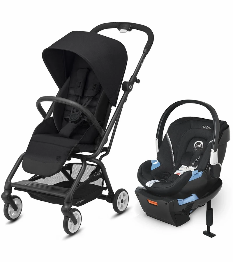 Cybex Eezy S Twist 2 Stroller + Aton 2 SensorSafe Travel System Bundle - Deep Black / Lavastone Black 3 Cybex Eezy S Twist 2 Stroller + Aton 2 SensorSafe Travel System Bundle - Deep Black / Lavastone Black