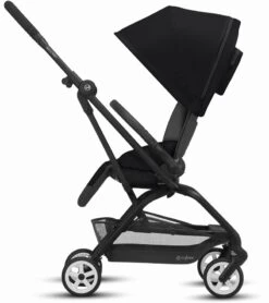 Cybex Eezy S Twist 2 Stroller + Aton 2 SensorSafe Travel System Bundle - Magnolia Pink / Lavastone Black -Cybex cybex eezy s twist 2 stroller cot s bassinet bundle classic beige 76 4