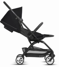 Cybex Eezy S Twist 2 Stroller + Aton 2 SensorSafe Travel System Bundle - Classic Beige / Lavastone Black -Cybex cybex eezy s twist 2 stroller cot s bassinet bundle classic beige 77 1