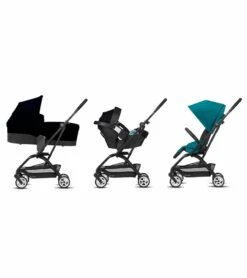 Cybex Eezy S Twist 2 Stroller + Aton 2 SensorSafe Travel System Bundle - Soho Grey / Lavastone Black -Cybex cybex eezy s twist 2 stroller cot s bassinet bundle classic beige 79 5
