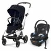 Cybex Eezy S Twist +2 V2 Stroller + Aton 2 Sensorsafe Travel System Bundle - Ocean Blue / Lavastone Black -Cybex cybex eezy s twist 2 v2 stroller aton 2 sensorsafe travel system bundle ocean blue lavastone black 53