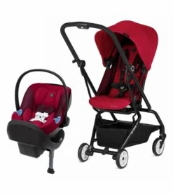 Cybex Eezy S Twist Stroller + Aton M Infant Car Seat Travel System Bundle - Ferrari Red / Ferrari Red