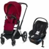 Cybex EPriam + Cloud Q SensorSafe Travel System - Chrome / Black / True Red / Stardust Black 1 Cybex EPriam + Cloud Q SensorSafe Travel System - Chrome / Black / True Red / Stardust Black -Cybex cybex epriam cloud q sensorsafe travel system chrome black true red stardust black 57